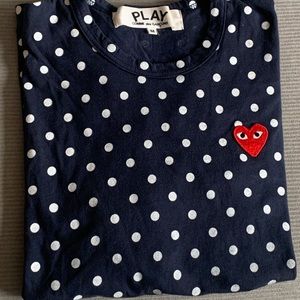 Comme Des Garcons Play Polka Dot LS Shirt Size M